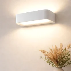 Applique Da Parete-Sforzin Illuminazione Sforzin aki applique da parete bianca led biemissione 11w 3000k