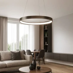 Lampadari Moderni-Sforzin Illuminazione Sforzin anello lampadario moderno metallo bronzo led 3000k