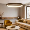 Lampadari Moderni-Sforzin Illuminazione Sforzin anello lampadario particolare moderno bronzo opaco led 3000k