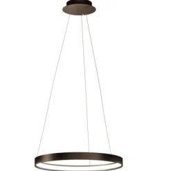 Lampadari Moderni-Sforzin Illuminazione Sforzin anello lampadario particolare moderno bronzo opaco led 3000k