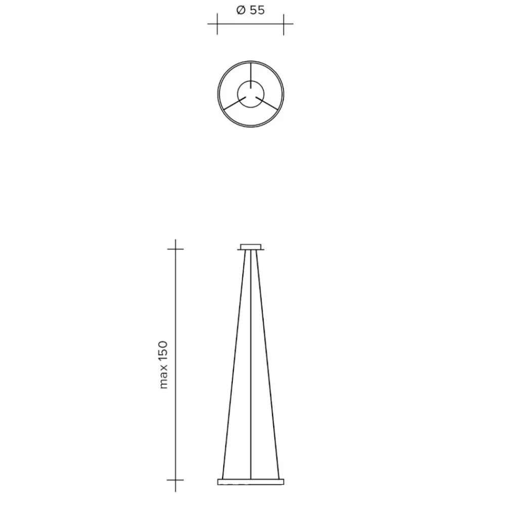Lampadari Moderni-Sforzin Illuminazione Sforzin anello lampadario particolare moderno bronzo opaco led 3000k