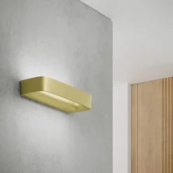 Applique Da Parete-Sforzin Illuminazione Sforzin applique aki oro da parete biemissione led 3000k