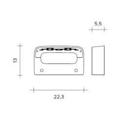 Applique Da Parete-Sforzin Illuminazione Sforzin applique aki oro da parete biemissione led 3000k