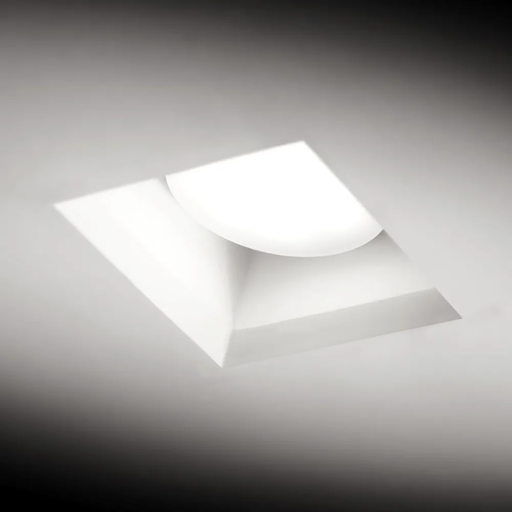 Faretti Da Incasso-Sforzin Illuminazione Sforzin filiatra faretto di gesso quadrato da incasso a soffitto