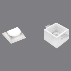 Faretti Da Incasso-Sforzin Illuminazione Sforzin filiatra faretto di gesso quadrato da incasso a soffitto