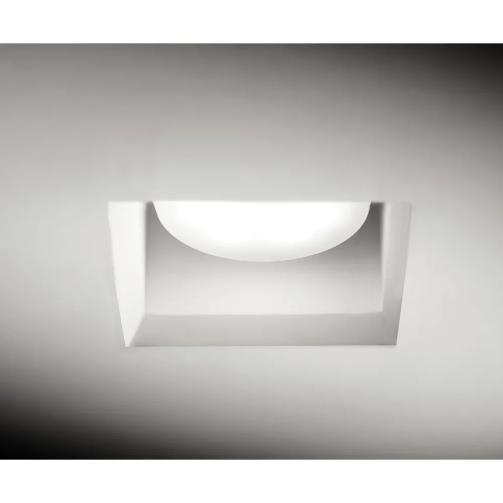 Faretti Da Incasso-Sforzin Illuminazione Sforzin filiatra faretto di gesso quadrato da incasso a soffitto