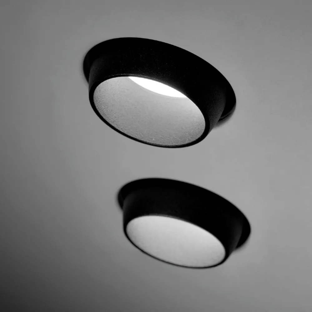 Faretti Da Incasso-Sforzin Illuminazione Sforzin lelanto faretto nero da incasso per controsoffitto luci orientabili