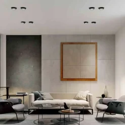 Faretti Da Incasso-Sforzin Illuminazione Sforzin lelanto faretto nero da incasso per controsoffitto luci orientabili