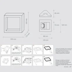 Faretti Da Incasso-Sforzin Illuminazione Sforzin micene faretto gesso da incasso inclinato controsoffitto luce parete