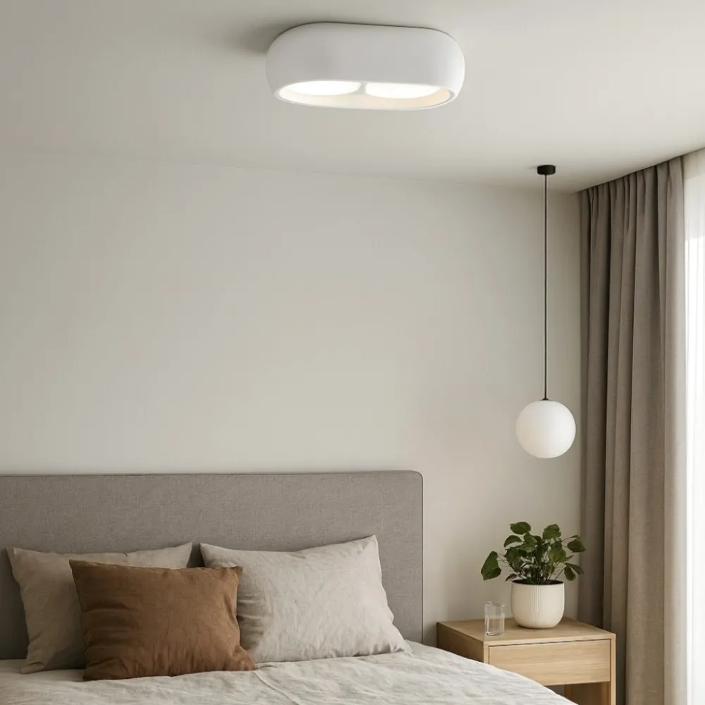 Plafoniere Moderne-Sforzin Illuminazione Sforzin mysia plafoniera da cucina colore bianco