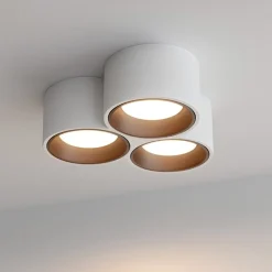 Plafoniere Moderne-Sforzin Illuminazione Sforzin nasso plafoniera di gesso moderna 3 luci bronzo