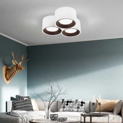 Plafoniere Moderne-Sforzin Illuminazione Sforzin nasso plafoniera di gesso moderna 3 luci bronzo