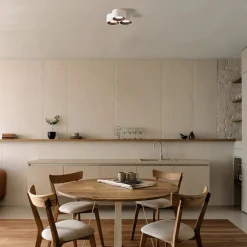 Plafoniere Moderne-Sforzin Illuminazione Sforzin nasso plafoniera di gesso moderna 3 luci bronzo
