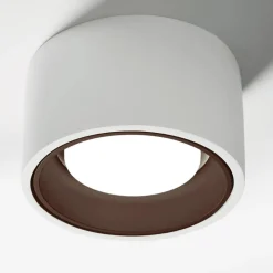 Plafoniere Moderne-Sforzin Illuminazione Sforzin plafoniera in gesso a soffitto rotondo nasso bronzo