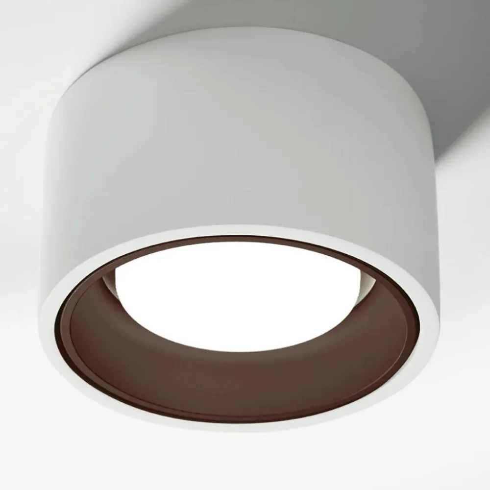 Plafoniere Moderne-Sforzin Illuminazione Sforzin plafoniera in gesso a soffitto rotondo nasso bronzo