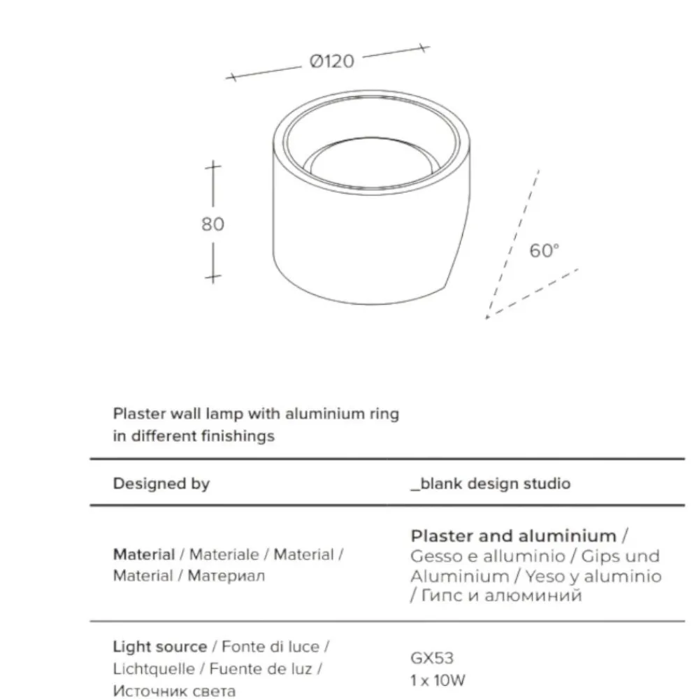 Plafoniere Moderne-Sforzin Illuminazione Sforzin plafoniera in gesso a soffitto rotondo nasso bronzo