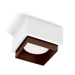 Plafoniere Moderne-Sforzin Illuminazione Sforzin plafoniera quadrata in gesso bronzo syme