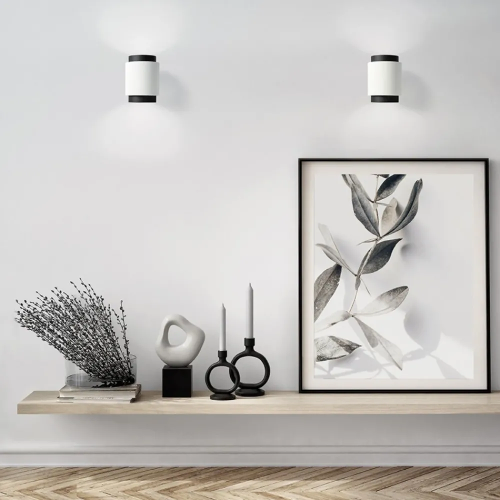 Applique Da Parete-Sforzin Illuminazione Sforzin tecnico syme applique di gesso moderna bianco nero