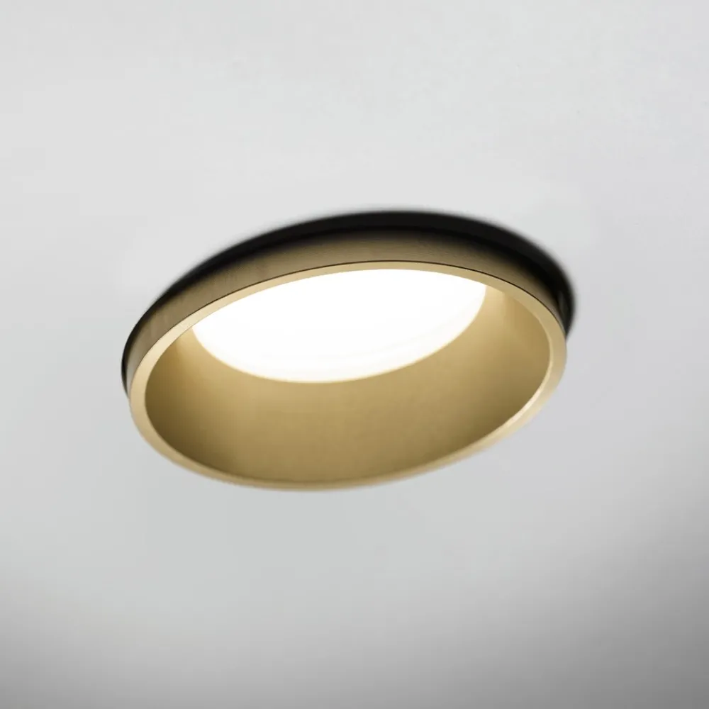 Faretti Da Incasso-Sforzin Illuminazione Sforzin thessaly faretto da incasso rotondo oro gu10