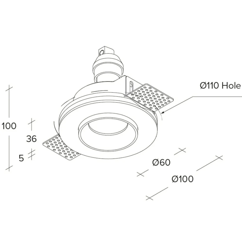 Faretti Da Incasso-Sforzin Illuminazione Sforzin thessaly faretto da incasso rotondo oro gu10
