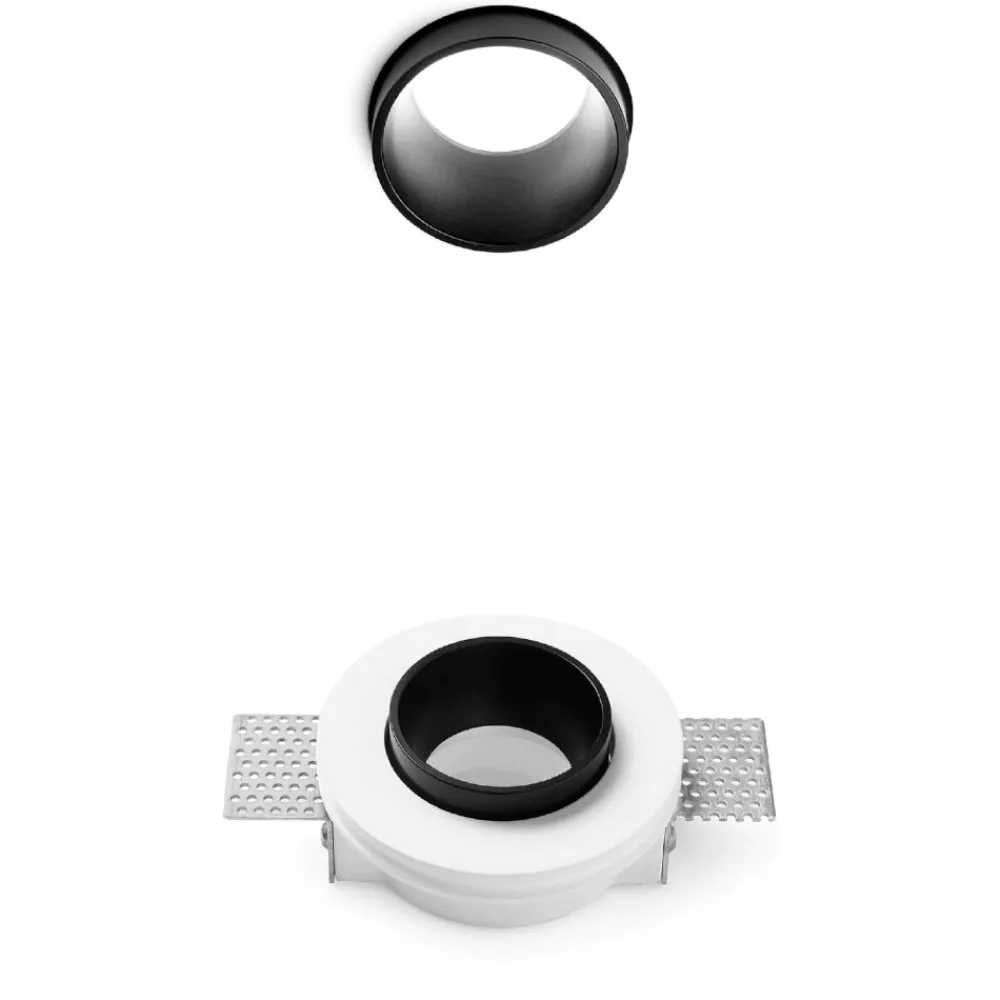 Faretti Da Incasso-Sforzin Illuminazione Sforzin thessaly faretto nero di gesso da incasso a soffitto