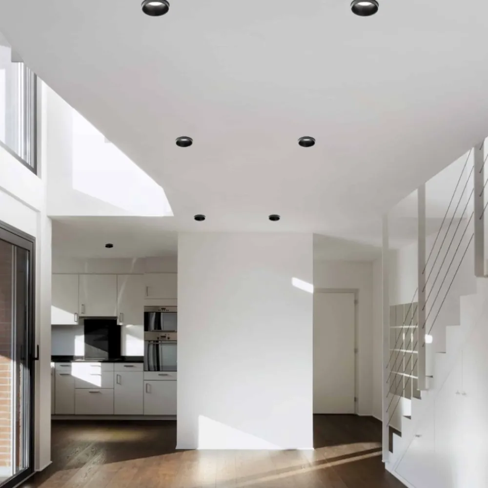 Faretti Da Incasso-Sforzin Illuminazione Sforzin thessaly faretto nero di gesso da incasso a soffitto