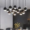 Lampadari Moderni-Vivida International Shallow vivida lampadario cascata nero per salotto led 40w 3000k