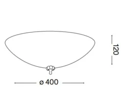 Plafoniere Moderne-Ideal Lux Shell pl4 plafoniera per camera da letto vetro ambra granigliato