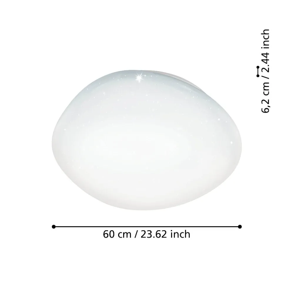 Plafoniere Moderne-Eglo Sileras z plafoniera moderna smart dimmerabile led rgb da 2700k a 6500k