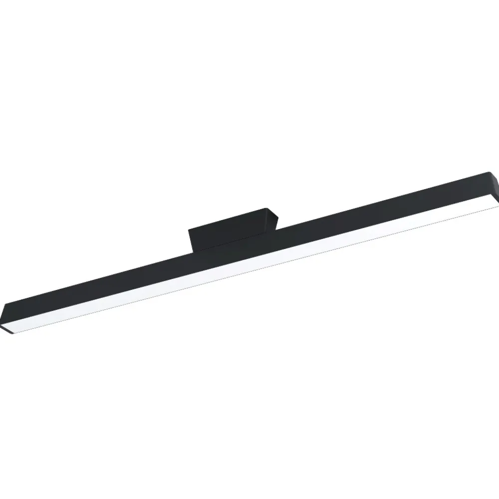 Plafoniere Moderne-Eglo Simolaris z plafoniera moderna nera led rgb da 2700k a 6500k
