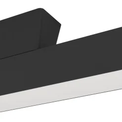 Plafoniere Moderne-Eglo Simolaris z plafoniera moderna nera led rgb da 2700k a 6500k
