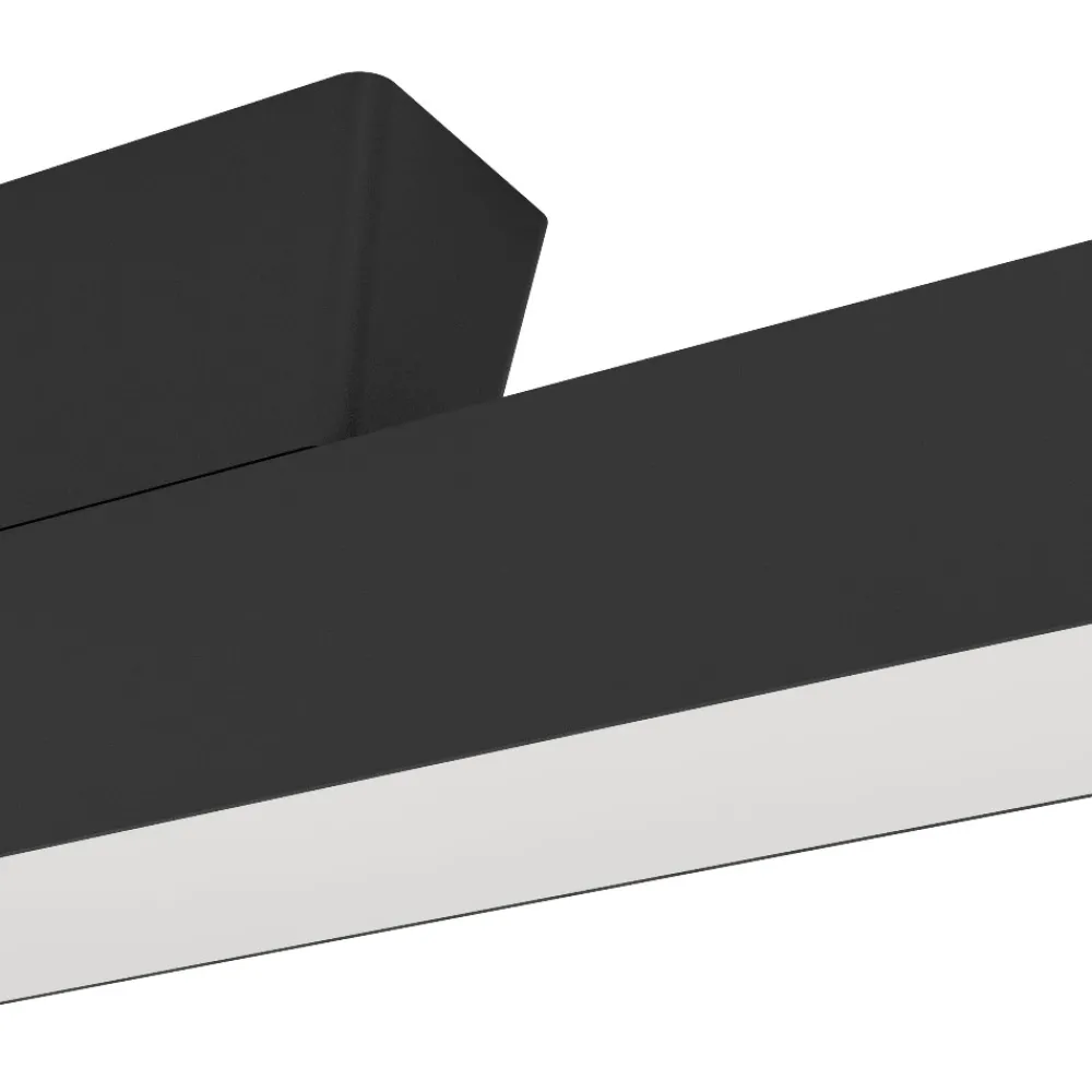 Plafoniere Moderne-Eglo Simolaris z plafoniera moderna nera led rgb da 2700k a 6500k