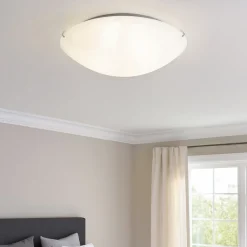 Plafoniere Moderne-Ideal Lux Simply pl4 plafoniera per cucina rotonda 50cm di vetro
