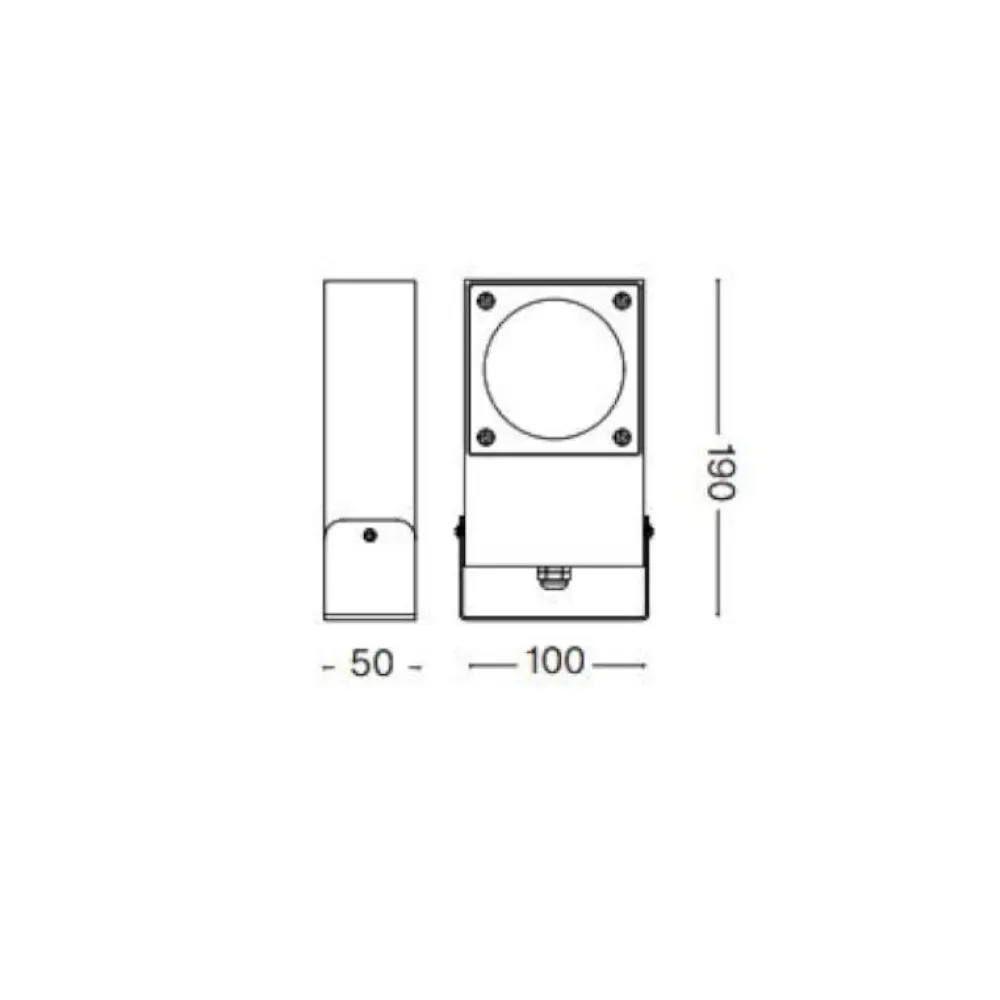 Faretti Da Esterno-Ideal Lux Sirio pr1 faretto da esterno ip65 antracite orientabile
