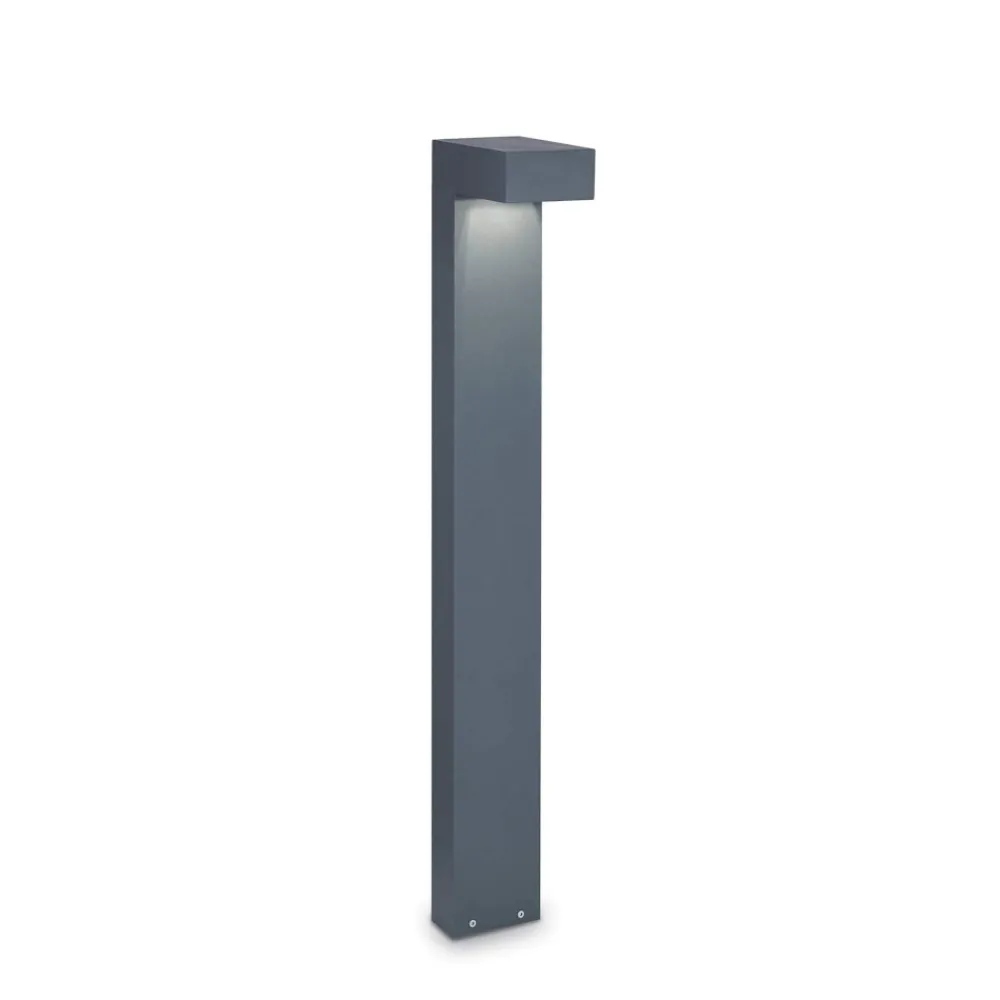 Lampioni Da Giardino-Ideal Lux Sirio pt2 h80 lampione da giardino antracite ip44