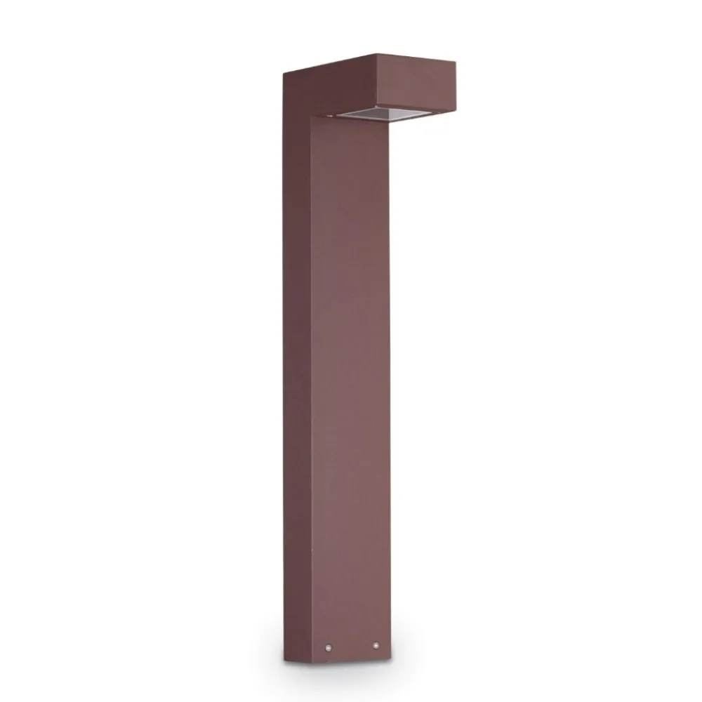Lampioni Da Giardino-Ideal Lux Sirio pt2 h60 lampione da giardino marrone ip44