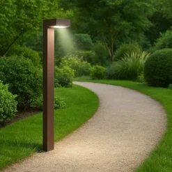 Lampioni Da Giardino-Ideal Lux Sirio pt2 lampione da giardino marrone 80cm