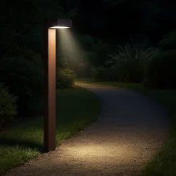 Lampioni Da Giardino-Ideal Lux Sirio pt2 lampione da giardino marrone 80cm