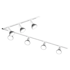 Illuminazione A Binario-Selezionato da Mazzolaluce Sistema a binario 300cm angolare monofase bianco con 7 spot e27 orientabili