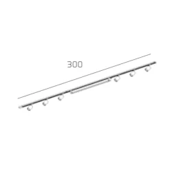 Illuminazione A Binario-Selezionato da Mazzolaluce Sistema a binario 300cm con spot monofase modulo led 40w 4000k