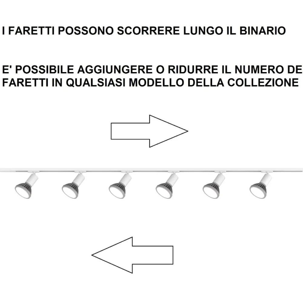 Illuminazione A Binario-Selezionato da Mazzolaluce Sistema a binario 100cm monofase bianco spot e27 orientabili