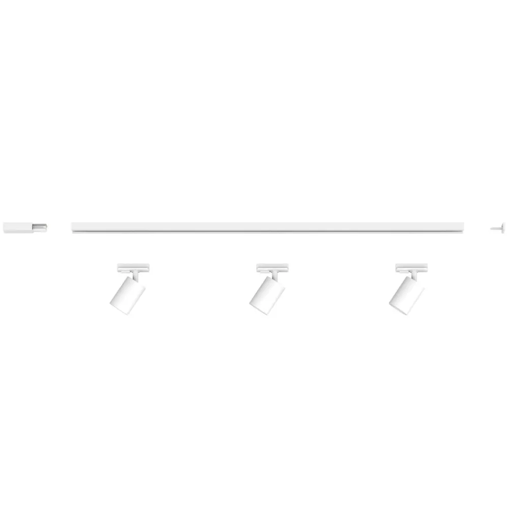 Illuminazione A Binario-Selezionato da Mazzolaluce Sistema a binario 100cm monofase bianco spot e27 orientabili