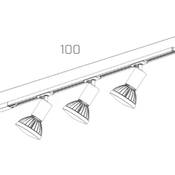 Illuminazione A Binario-Selezionato da Mazzolaluce Sistema a binario 100cm monofase bianco spot e27 orientabili