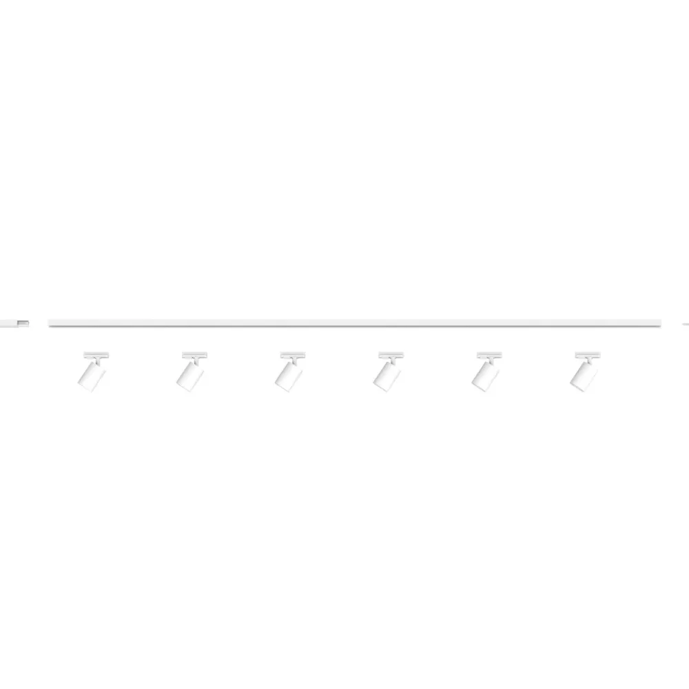 Illuminazione A Binario-Selezionato da Mazzolaluce Sistema a binario 200cm monofase bianco 6 spot e27 orientabili
