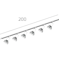 Illuminazione A Binario-Selezionato da Mazzolaluce Sistema a binario 200cm monofase bianco 6 spot e27 orientabili