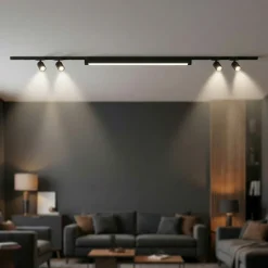 Illuminazione A Binario-Selezionato da Mazzolaluce Sistema a binario 200cm nero barra led 40w 3000k con spot