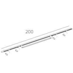 Illuminazione A Binario-Selezionato da Mazzolaluce Sistema a binario 200cm nero barra led 40w 3000k con spot