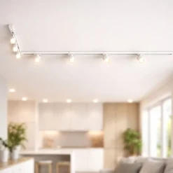 Illuminazione A Binario-Selezionato da Mazzolaluce Sistema binario angolare 300cm bianco monofase con 7 spot orientabili