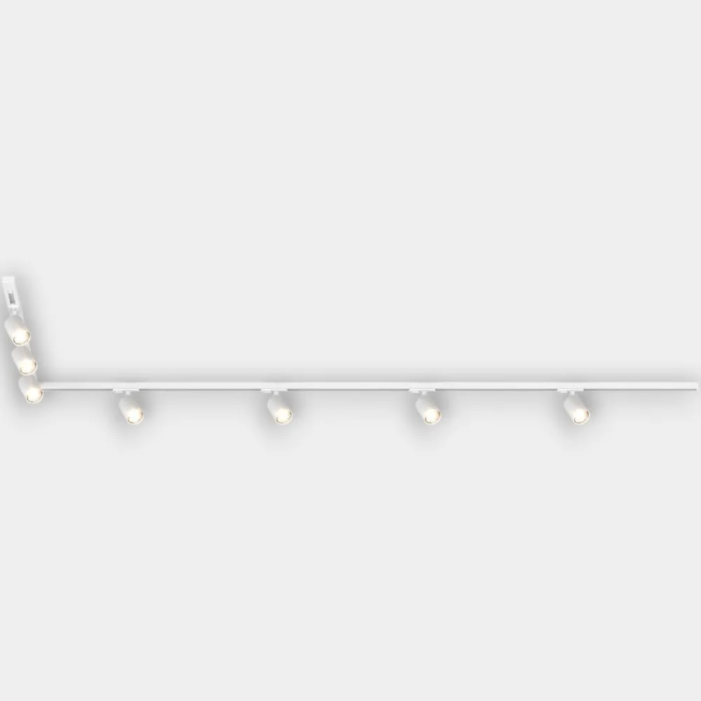 Illuminazione A Binario-Selezionato da Mazzolaluce Sistema binario angolare 300cm bianco monofase con 7 spot orientabili