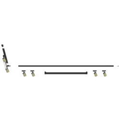 Illuminazione A Binario-Selezionato da Mazzolaluce Sistema binario angolare 300cm nero oro led 3000k con spot monofase
